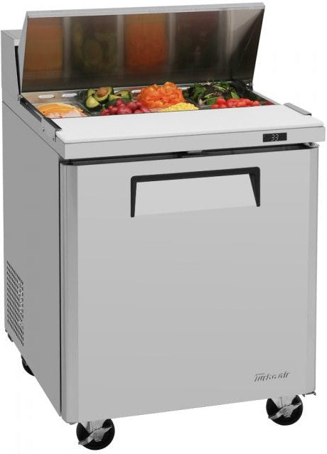 Turbo Air - M3 Series 28" Stainless Steel Refrigerated Sandwich Prep Table with 1 Door - MST-28-N (ETA 5-6 Weeks)