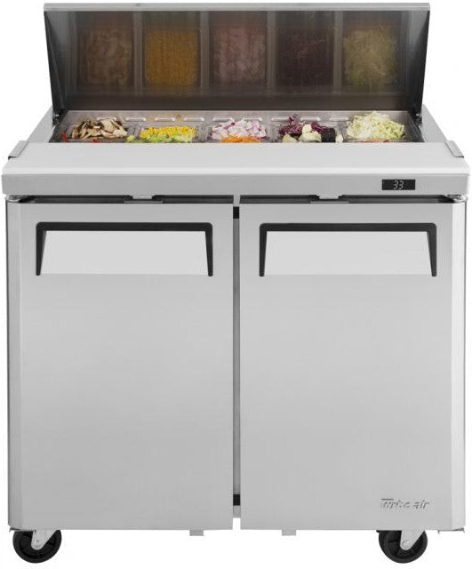 Turbo Air - M3 Series 36" 2 Door Stainless Steel Refrigerated Sandwich Prep Table - MST-36-N6 (ETA 5-6 Weeks)