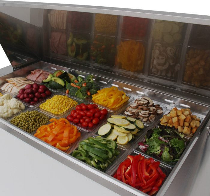 Turbo Air - M3 Series 48" Mega Top Stainless Steel Refrigerated Sandwich Prep Table with 2 Doors - MST-48-18-N (ETA 5-6 Weeks)