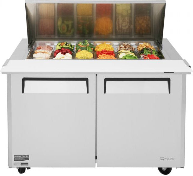 Turbo Air - M3 Series 48" Mega Top Stainless Steel Refrigerated Sandwich Prep Table with 2 Doors - MST-48-18-N (ETA 5-6 Weeks)