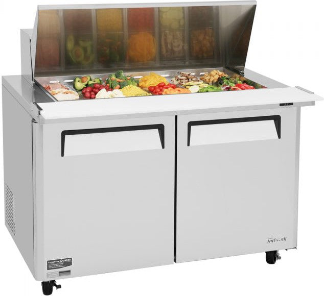 Turbo Air - M3 Series 48" Mega Top Stainless Steel Refrigerated Sandwich Prep Table with 2 Doors - MST-48-18-N (ETA 5-6 Weeks)