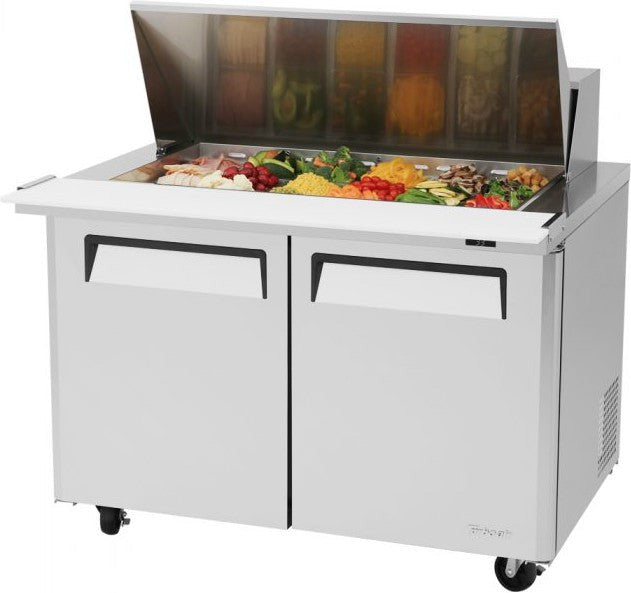 Turbo Air - M3 Series 48" Mega Top Stainless Steel Refrigerated Sandwich Prep Table with 2 Doors - MST-48-18-N (ETA 5-6 Weeks)