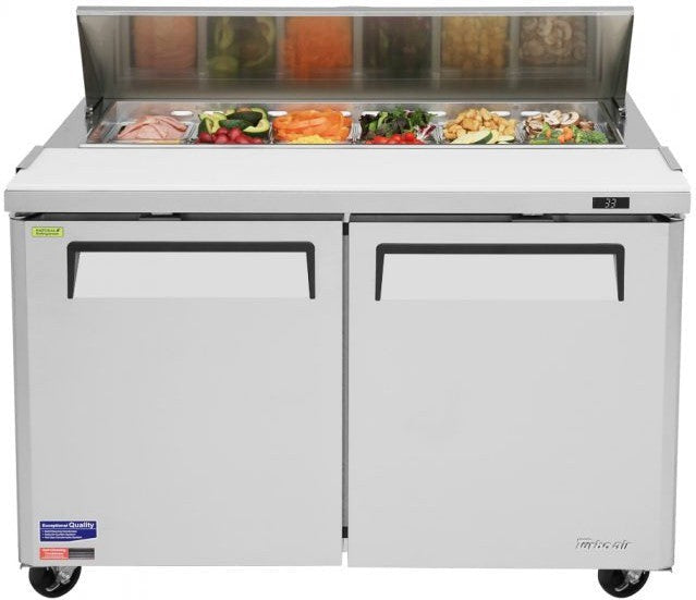 Turbo Air - M3 Series 48" Stainless Steel Refrigerated Sandwich Prep Table with 2 Doors - MST-48-N (ETA 5-6 Weeks)