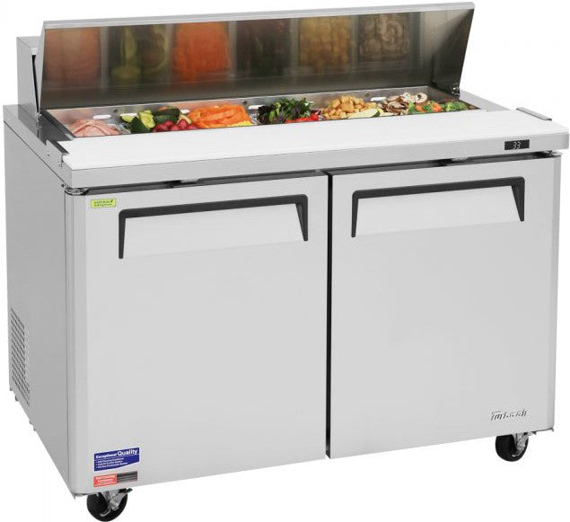 Turbo Air - M3 Series 48" Stainless Steel Refrigerated Sandwich Prep Table with 2 Doors - MST-48-N (ETA 5-6 Weeks)