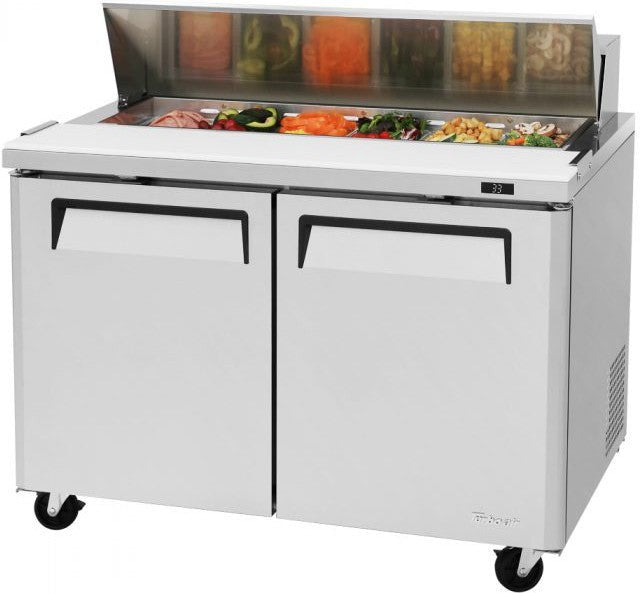 Turbo Air - M3 Series 48" Stainless Steel Refrigerated Sandwich Prep Table with 2 Doors - MST-48-N (ETA 5-6 Weeks)