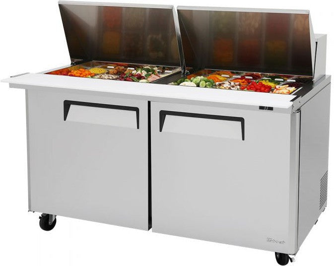 Turbo Air - M3 Series 60" Mega Top Stainless Steel Refrigerated Sandwich Prep Table with 2 Doors - MST-60-24-N (ETA 5-6 Weeks)