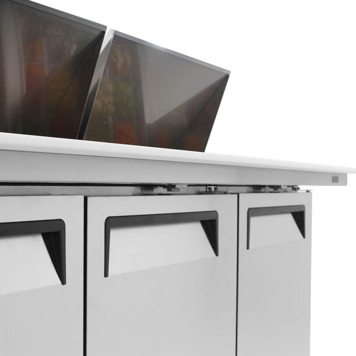 Turbo Air - M3 Series 72" Mega Top Stainless Steel Refrigerated Sandwich Prep Table with 3 Doors - MST-72-30-N (ETA 5-6 Weeks)