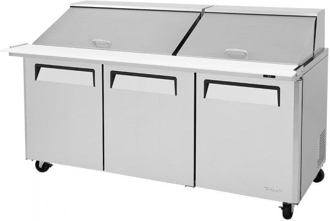 Turbo Air - M3 Series 72" Mega Top Stainless Steel Refrigerated Sandwich Prep Table with 3 Doors - MST-72-30-N (ETA 5-6 Weeks)