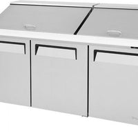 Turbo Air - M3 Series 72" Mega Top Stainless Steel Refrigerated Sandwich Prep Table with 3 Doors - MST-72-30-N (ETA 5-6 Weeks)