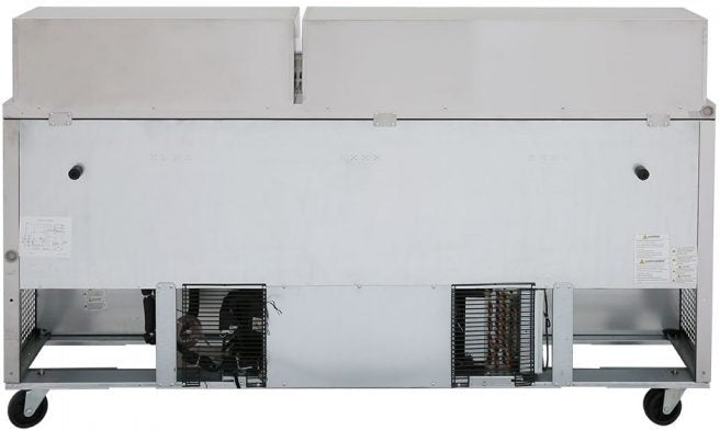 Turbo Air - M3 Series 72" Mega Top Stainless Steel Refrigerated Sandwich Prep Table with 3 Doors - MST-72-30-N (ETA 5-6 Weeks)