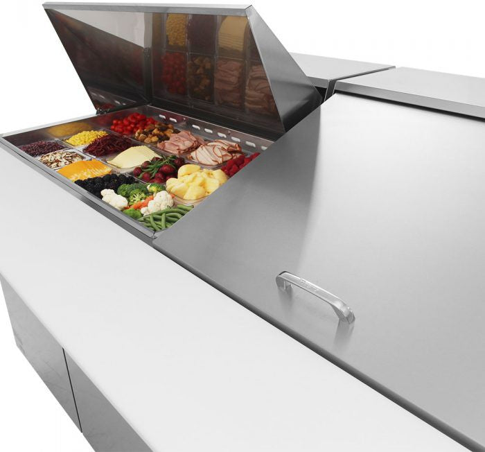 Turbo Air - M3 Series 72" Mega Top Stainless Steel Refrigerated Sandwich Prep Table with 3 Doors - MST-72-30-N (ETA 5-6 Weeks)