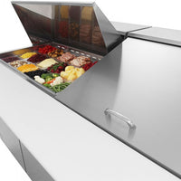 Turbo Air - M3 Series 72" Mega Top Stainless Steel Refrigerated Sandwich Prep Table with 3 Doors - MST-72-30-N (ETA 5-6 Weeks)