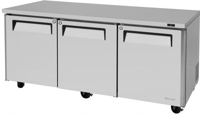 Turbo Air - M3 Series 72" Undercounter Refrigerator with 3 Solid Doors - MUR-72-N (ETA 5-6 Weeks)