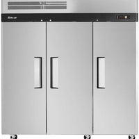 Turbo Air - M3 Series 78" Solid Door Stainless Steel Reach-In Refrigerator with 3 Solid Doors - M3R72-3-N (ETA 5-6 Weeks)