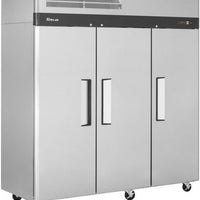 Turbo Air - M3 Series 78" Solid Door Stainless Steel Reach-In Refrigerator with 3 Solid Doors - M3R72-3-N (ETA 5-6 Weeks)