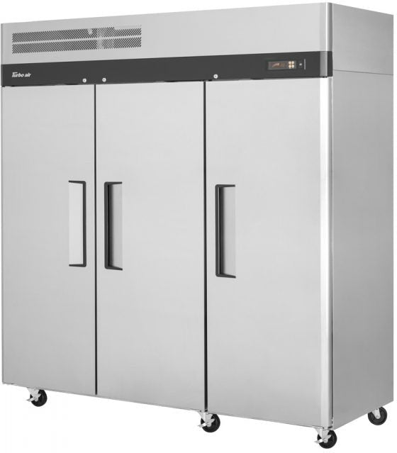 Turbo Air - M3 Series 78" Solid Door Stainless Steel Reach-In Refrigerator with 3 Solid Doors - M3R72-3-N (ETA 5-6 Weeks)