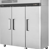 Turbo Air - M3 Series 78" Solid Door Stainless Steel Reach-In Refrigerator with 3 Solid Doors - M3R72-3-N (ETA 5-6 Weeks)
