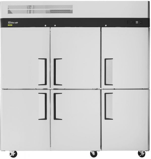 Turbo Air - M3 Series 78" Solid Door Stainless Steel Reach-In Refrigerator with 6 Solid Half-Doors - M3R72-6-N (ETA 5-6 Weeks)