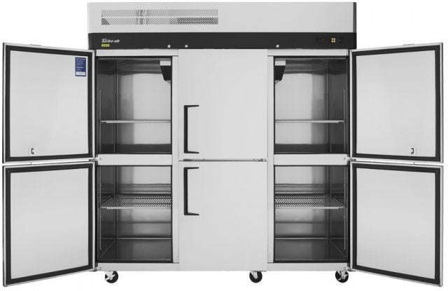 Turbo Air - M3 Series 78" Solid Door Stainless Steel Reach-In Refrigerator with 6 Solid Half-Doors - M3R72-6-N (ETA 5-6 Weeks)