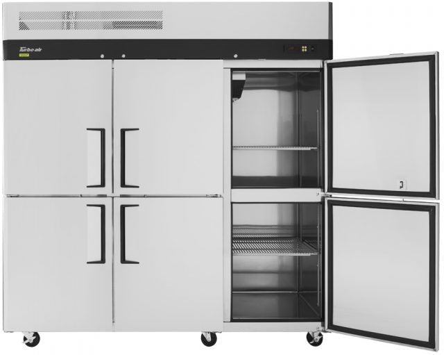 Turbo Air - M3 Series 78" Solid Door Stainless Steel Reach-In Refrigerator with 6 Solid Half-Doors - M3R72-6-N (ETA 5-6 Weeks)
