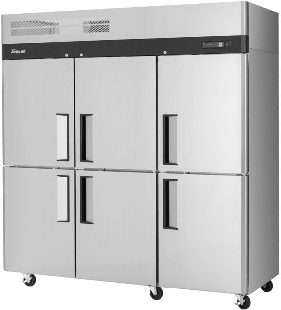 Turbo Air - M3 Series 78" Solid Door Stainless Steel Reach-In Refrigerator with 6 Solid Half-Doors - M3R72-6-N (ETA 5-6 Weeks)