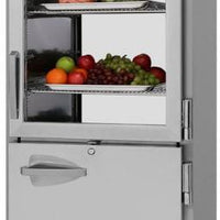 Turbo Air - PRO Series 28.75" Silver Pass-Thru, One-Section Refrigerator with 3 Stainless Steel Wire Shelves - PRO-26R-GSH-PT-N (ETA 5-6 Weeks)