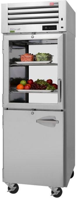 Turbo Air - PRO Series 28.75" Silver Pass-Thru, One-Section Refrigerator with 3 Stainless Steel Wire Shelves - PRO-26R-GSH-PT-N (ETA 5-6 Weeks)