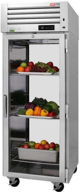 Turbo Air - PRO Series 28.75" Silver Pass Thru Refrigerator with 2 Glass Full Doors - PRO-26R-G-PT-N (ETA 5-6 Weeks)