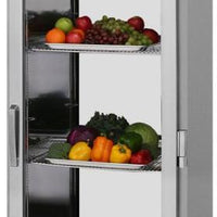 Turbo Air - PRO Series 28.75" Silver Pass Thru Refrigerator with 2 Glass Full Doors - PRO-26R-G-PT-N (ETA 5-6 Weeks)