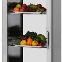Turbo Air - PRO Series 28.75" Silver Pass Thru Refrigerator with 2 Glass Full Doors - PRO-26R-G-PT-N (ETA 5-6 Weeks)