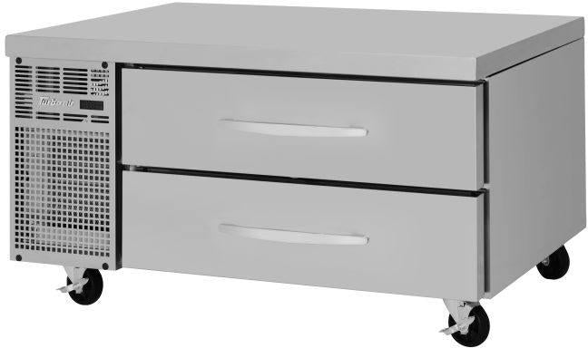 Turbo Air - PRO Series 48" One-Section Silver Refrigerated Chef Base with 2 Stainless Steel Drawers - PRCBE-48R-N-FT (ETA 5-6 Weeks)