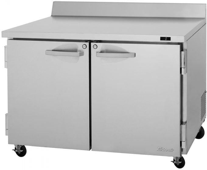 Turbo Air - PRO Series 48.25" Silver Two Doors Worktop Freezer with 2 Shelves - PWF-48-N (ETA 5-6 Weeks)