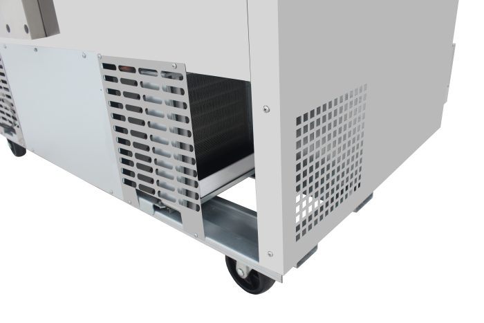 Turbo Air - PRO Series 48.25" Silver Two-Section Mega Top Sandwich/Salad Prep Table with Side Breathing - PST-48-18-N (ETA 5-6 Weeks)