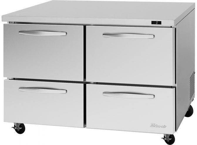 Turbo Air - PRO Series 48.25" Silver Undercounter Drawers Freezer with 4 Drawers - PUF-48-D4-N (ETA 5-6 Weeks)