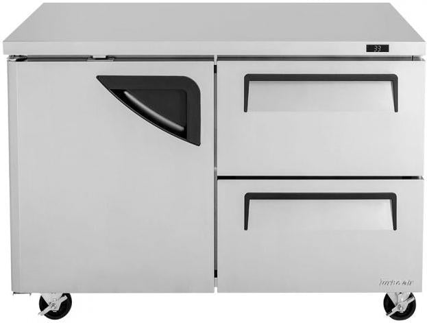 Turbo Air - PRO Series 48.25" Undercounter 1 Solid Door Refrigerator with 2 Drawers - TUR-48SD-D2-N (ETA 5-6 Weeks)