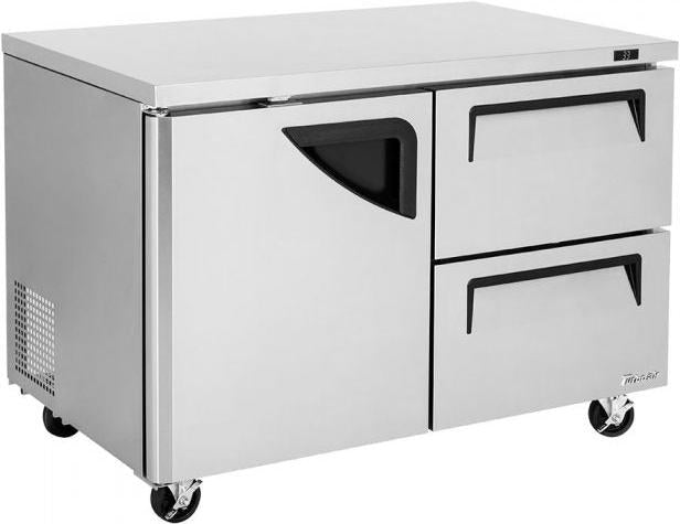 Turbo Air - PRO Series 48.25" Undercounter 1 Solid Door Refrigerator with 2 Drawers - TUR-48SD-D2-N (ETA 5-6 Weeks)