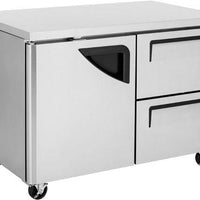 Turbo Air - PRO Series 48.25" Undercounter 1 Solid Door Refrigerator with 2 Drawers - TUR-48SD-D2-N (ETA 5-6 Weeks)