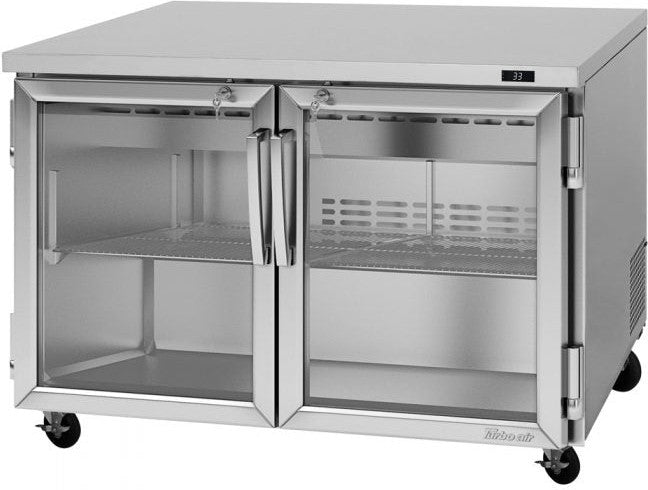 Turbo Air - PRO Series 48.25" Undercounter Refrigerator with 2 Glass Doors - PUR-48-G-N (ETA 5-6 Weeks)