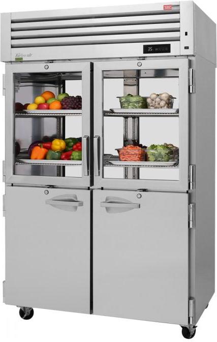 Turbo Air - PRO Series 51.75" Pass Thru Two-Section Refrigerator with 6 Stainless Steel Wire Shelves - PRO-50R-GSH-PT-N (ETA 5-6 Weeks)