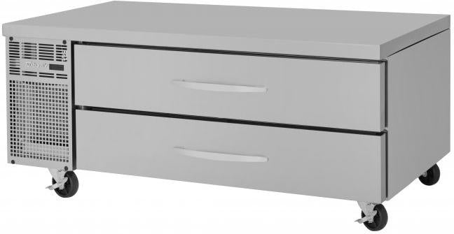 Turbo Air - PRO Series 60" One-Section Silver Refrigerated Chef Base with 2 Stainless Steel Drawers - PRCBE-60R-N-FT (ETA 5-6 Weeks)