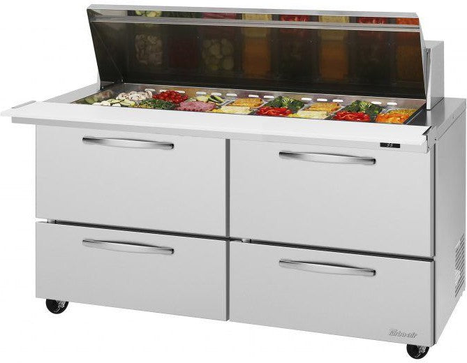Turbo Air - PRO Series 60.25" Mega Top Sandwich/Salad Prep Table - PST-60-24-D4-N (ETA 5-6 Weeks)