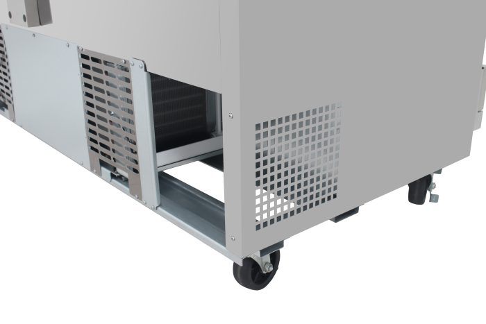 Turbo Air - PRO Series 60.25" Silver Two Solid Door Sandwich/Salad Prep Table with 2 Stainless Steel Shelves - PST-60-N (ETA 5-6 Weeks)