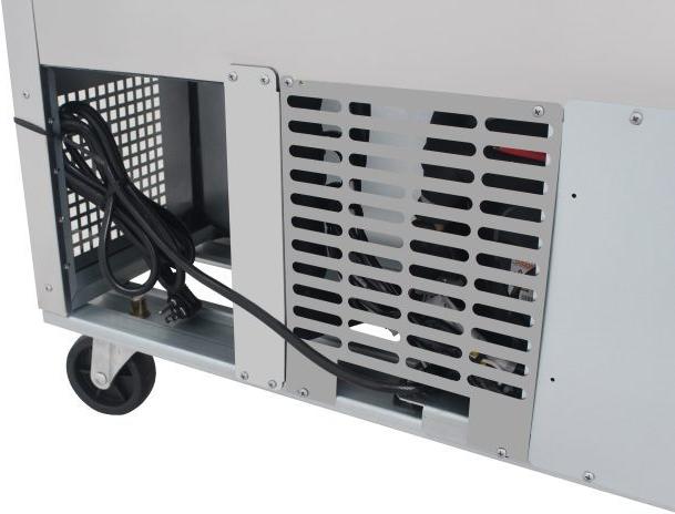 Turbo Air - PRO Series 60.25" Silver Two Solid Door Sandwich/Salad Prep Table with 2 Stainless Steel Shelves - PST-60-N (ETA 5-6 Weeks)