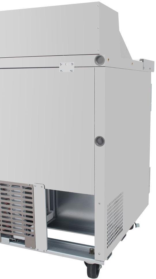 Turbo Air - PRO Series 60.25" Silver Two Solid Door Sandwich/Salad Prep Table with 2 Stainless Steel Shelves - PST-60-N (ETA 5-6 Weeks)