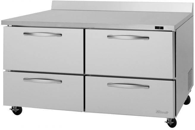 Turbo Air - PRO Series 60.25" Silver Worktop Freezer with 4 Drawers - PWF-60-D4-N (ETA 5-6 Weeks)