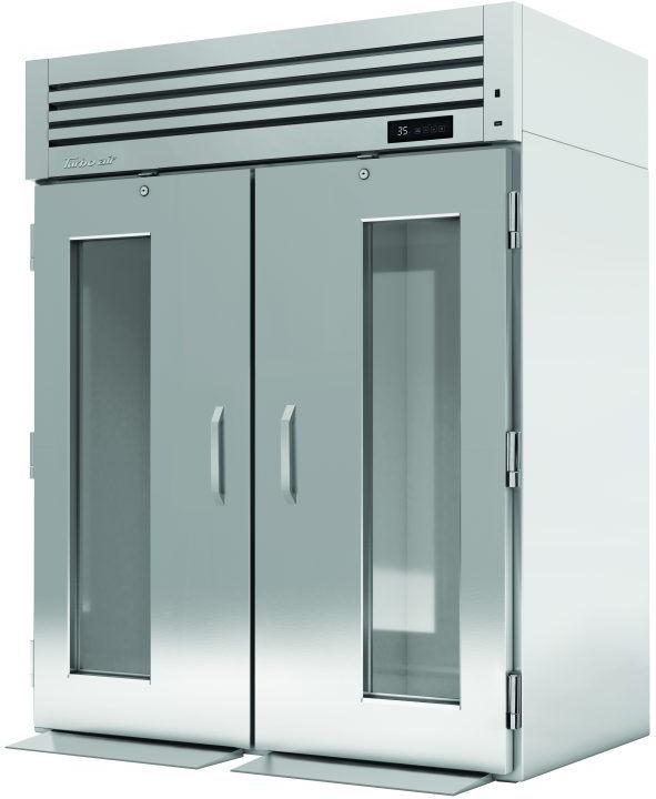 Turbo Air - PRO Series 66.6" Roll-in Two-Section Refrigerator with 2 Hinged Glass Door with Lock - PRO-50R-G-RI-N (ETA 5-6 Weeks)