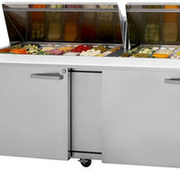 Turbo Air - PRO Series 72.6" Mega Top Sandwich/Salad Prep Table with 3 Solid Doors - PST-72-30-N (ETA 5-6 Weeks)