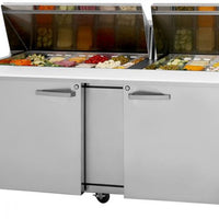 Turbo Air - PRO Series 72.6" Mega Top Sandwich/Salad Prep Table with 3 Solid Doors - PST-72-30-N (ETA 5-6 Weeks)