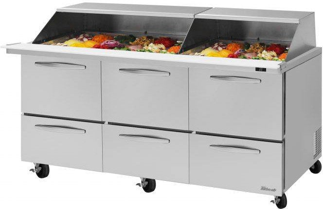 Turbo Air - PRO Series 72.6" Sandwich/Salad Unit - PST-72-D6-N (ETA 5-6 Weeks)