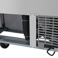 Turbo Air - PRO Series 72.6" Silver 2 Solid Hinged Swing Doors Sandwich/Salad Prep Table with Refrigerated Base and 2 Shelves - PST-72-N (ETA 5-6 Weeks)